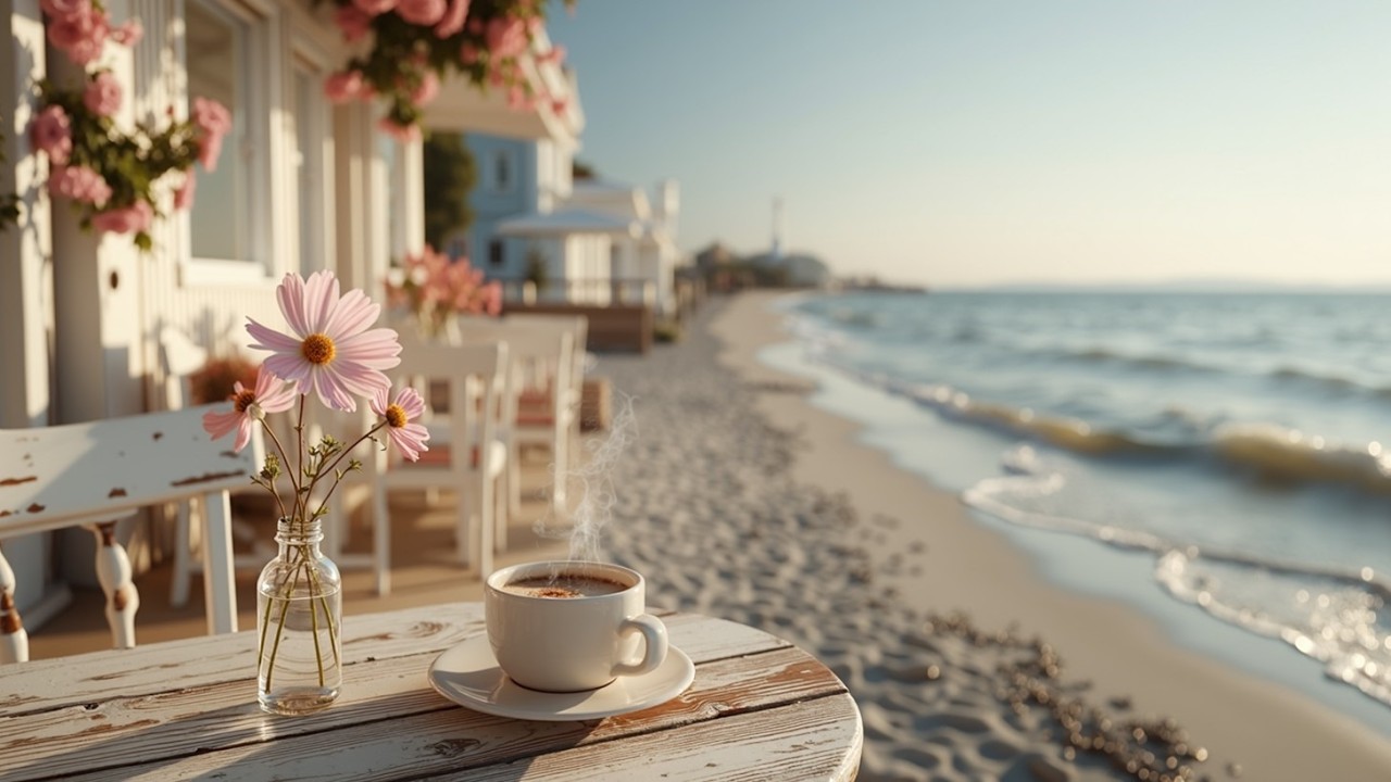 Босса-нова ~ Джаз в пляжном кафе и шум океана для релаксации и тропиков