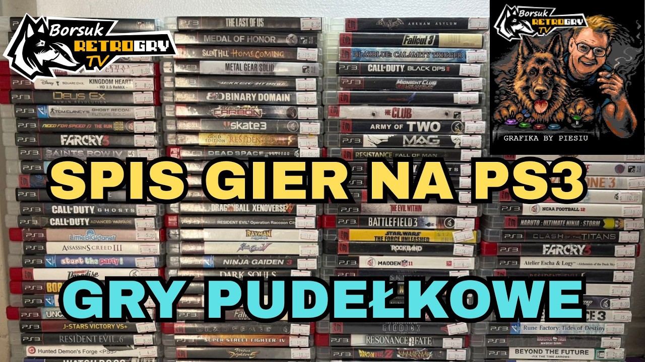 Borsuk Gry TV: SPIS GIER #5 (spisujemy gry pudełkowe na PS3 i gramy w niektóre - druga półka)