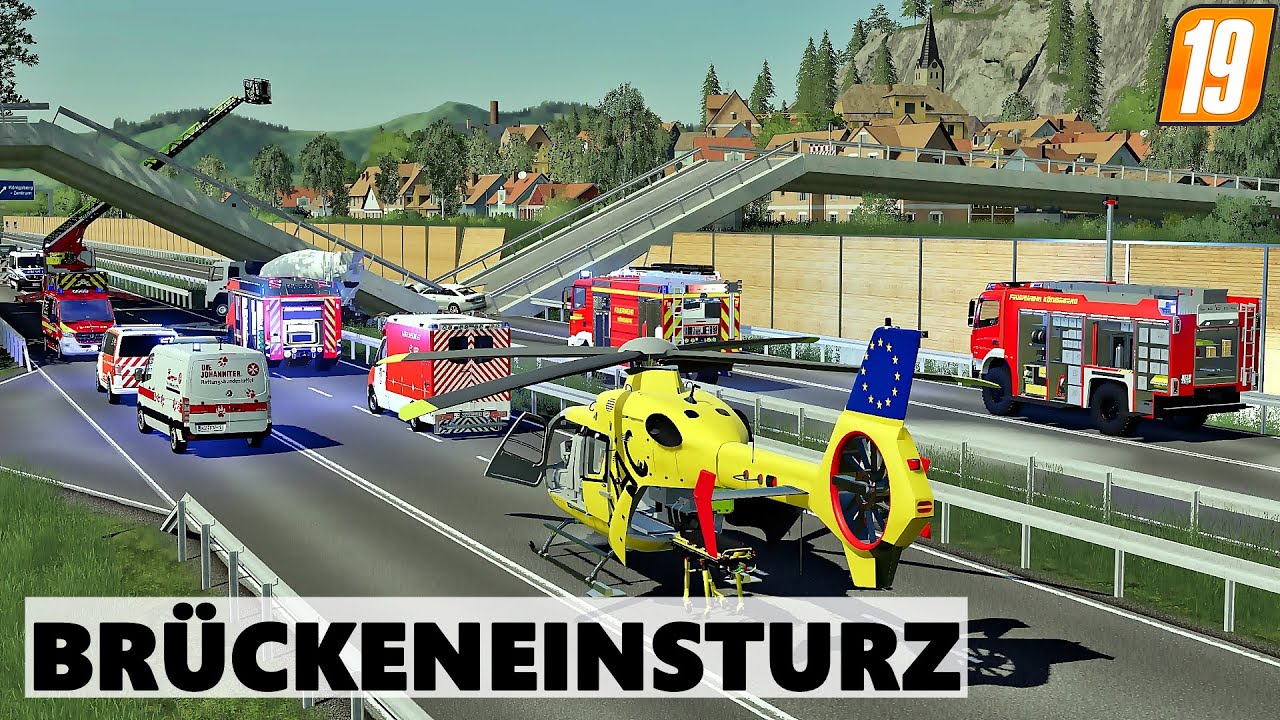 Brückeneinsturz XXL: Einsatz für die Hunderettungsstaffel | LS19 Feuerwehr
