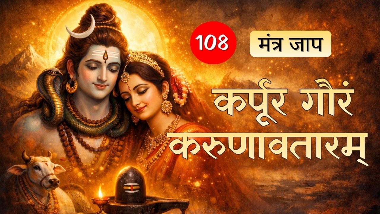 Karpura Gauram Karunavataram Full Song | Sansara Saram Bhujagendra Haram | Powerful Shiv Mantra