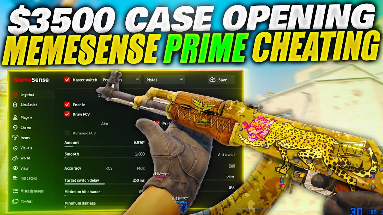 Opening $3500 CS2 Cases WHILE CHEATING.. (MEMESENSE)