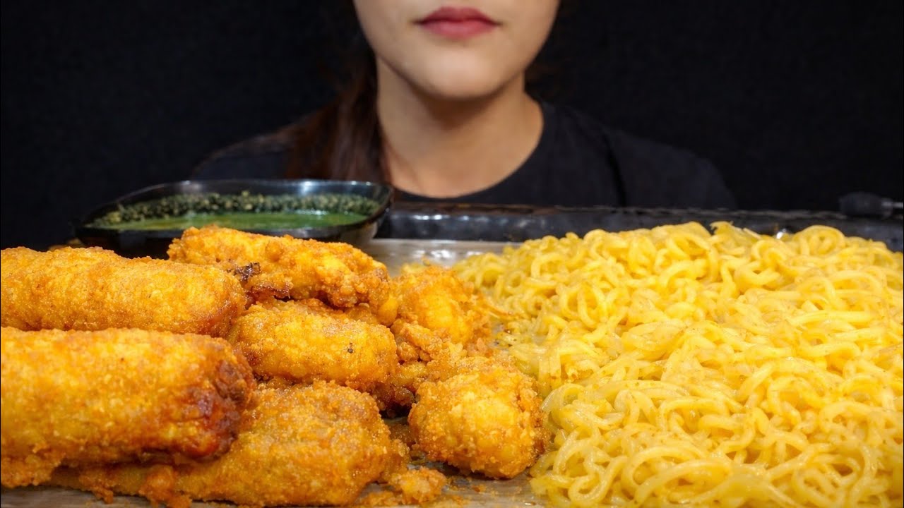 Eating Masala Maggi + Crispy Paneer Pakoda | Spicy Mukbang 🌶️🔥 ASMR | Mukbang | Big Bite 