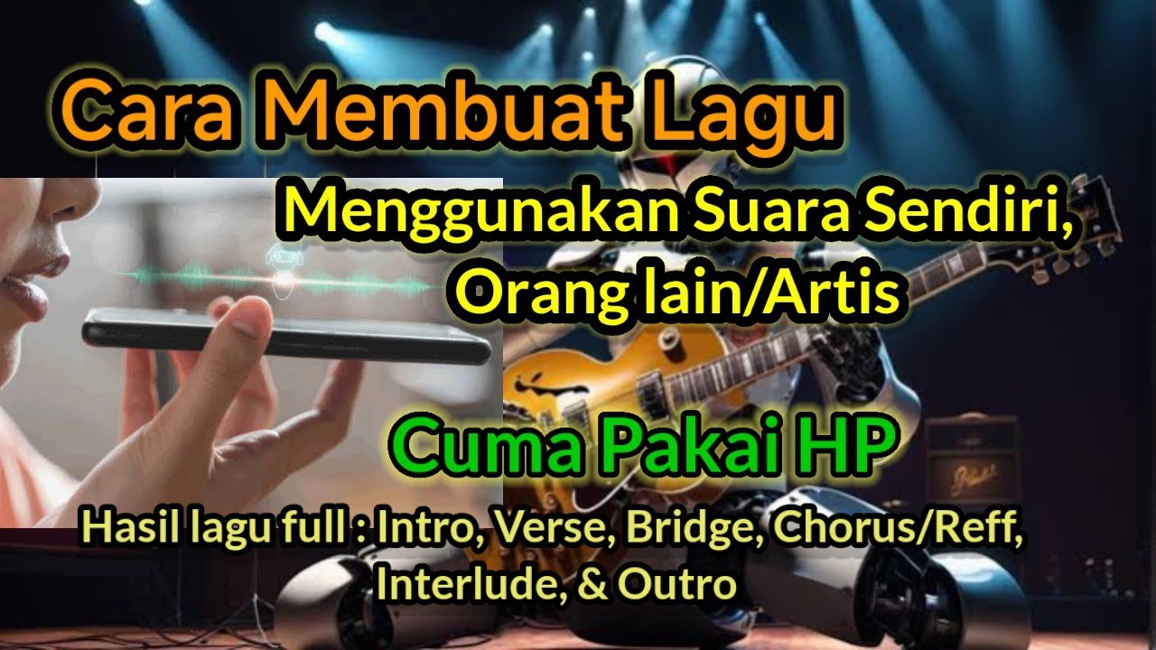 Cara membuat lagu dengan Suara sendiri/orang lain di Suno AI menggunakan HP