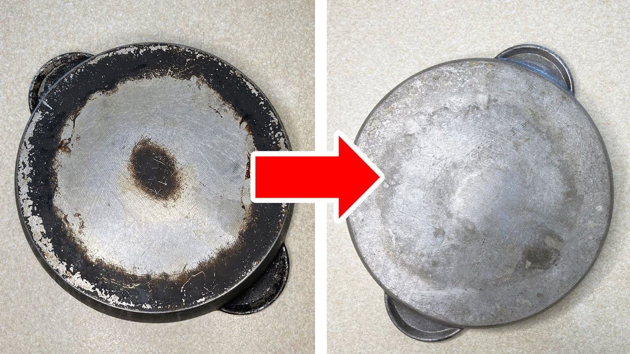 How to Clean a Frying Pan From Carbon Deposits 💥 SHOCKING Results!