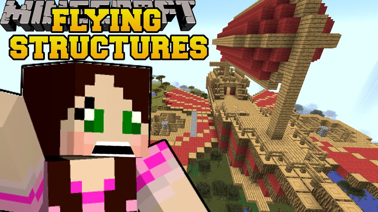 Minecraft: REAL FLYING STRUCTURES (AIRSHIPS, PLANES & HELICOPTERS!) Mod Showcase