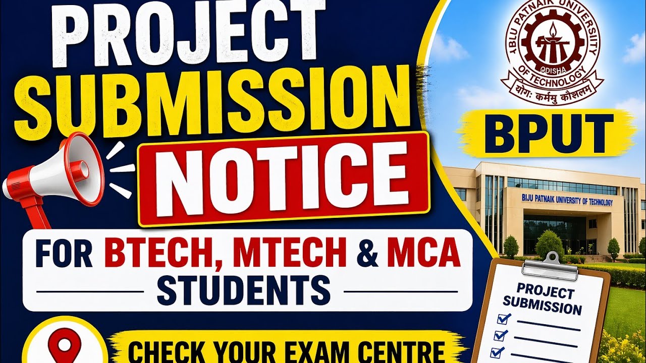 PROJECT SUBMISSION NOTIFICATION FROM BPUT.
