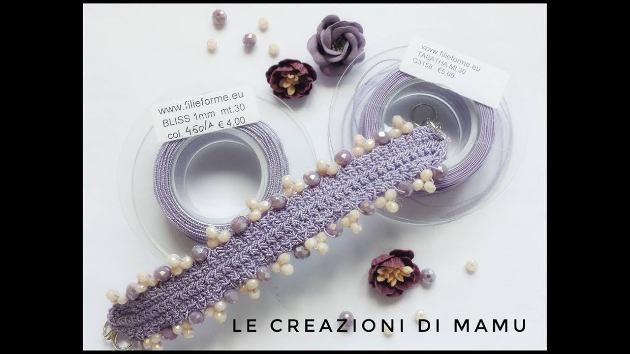 BRACCIALE CON SPIGHETTA RUMENA PIATTA [TUTORIAL CROCHET]