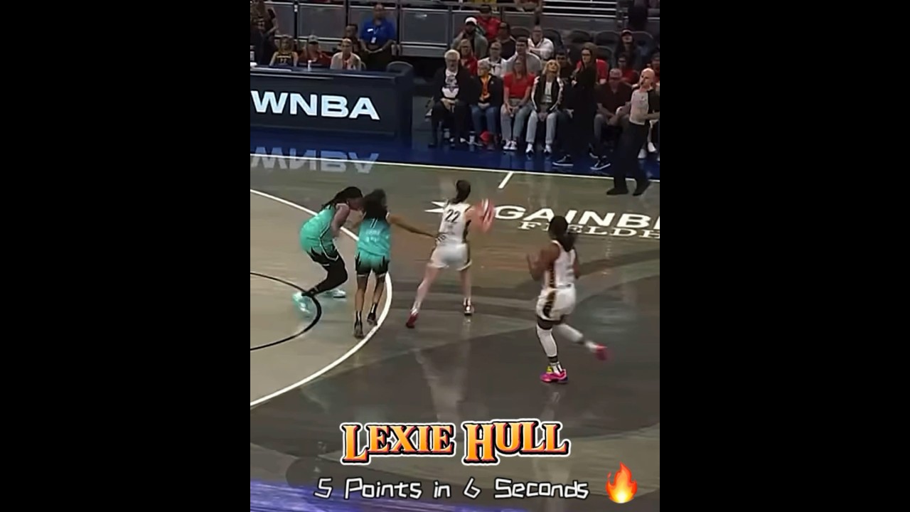 Лекси Халл набрала 5 очков за 6 секунд 😱 #caitlinclark #wnba #shorts