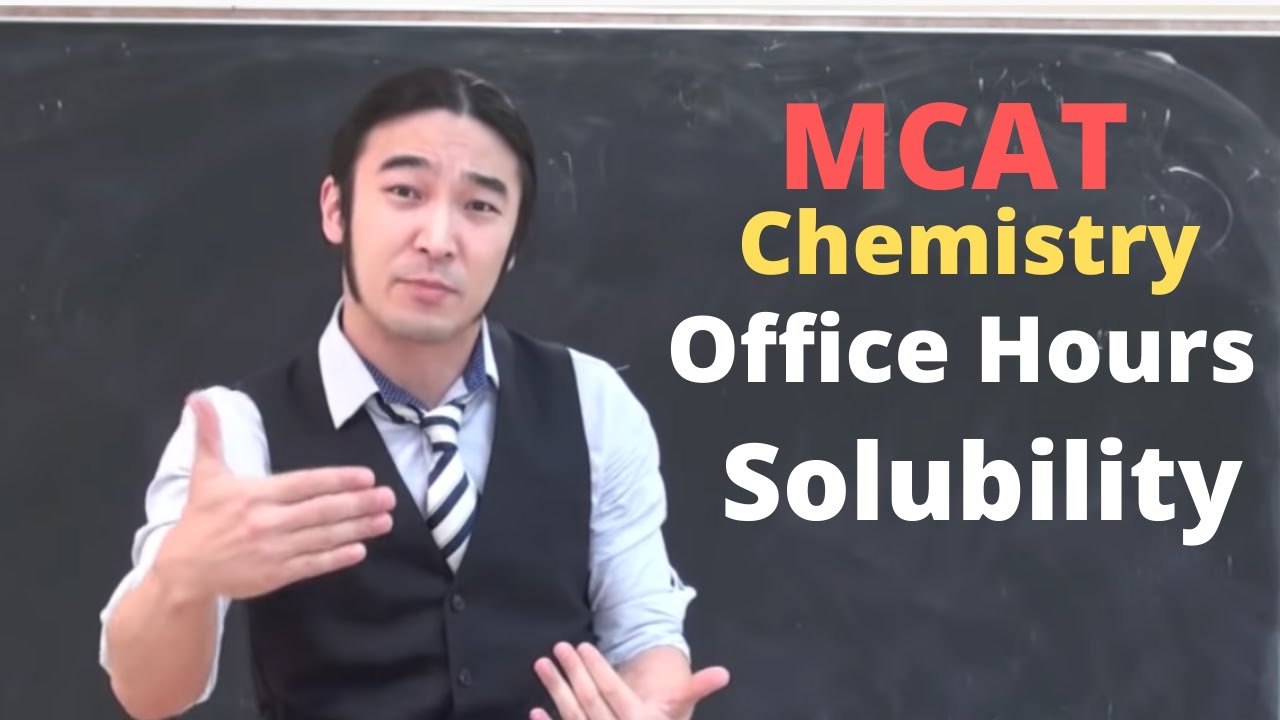 MCAT Chemistry Problem | Solubility (SWARTWOOD MCAT Office Hours)