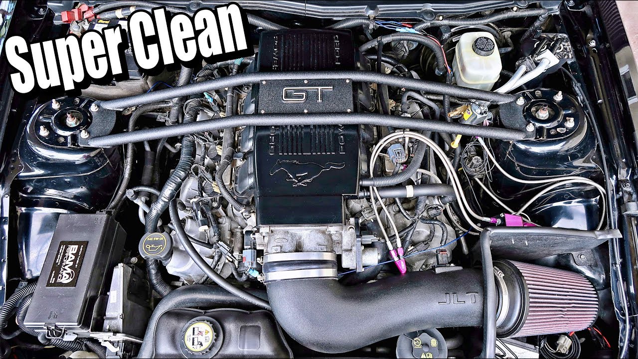 How To CLEAN Your Mustang ENGINE BAY