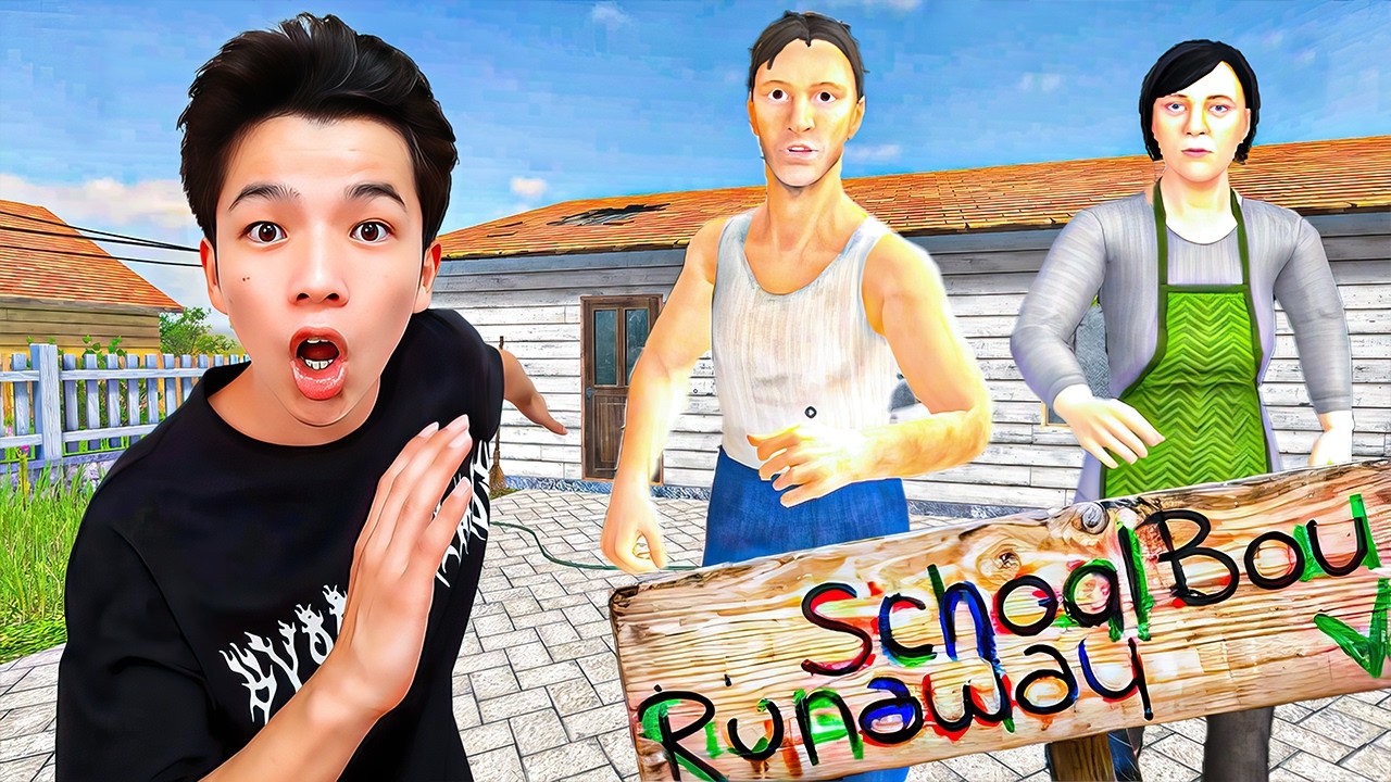 Yovuz ota-onadan qochamiz ! Omadsiz kun ! Schoolboy Runaway!