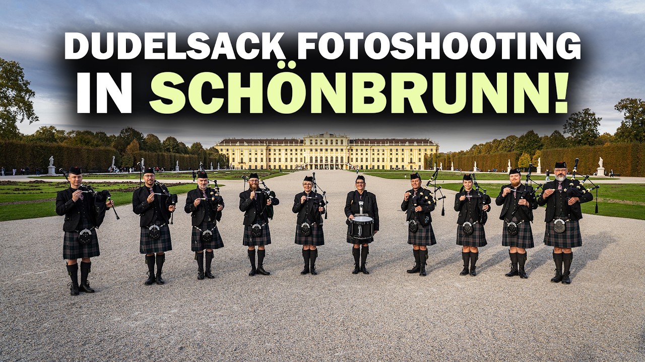 Mit Dudelsack und Pipe Band beim Schloss Schönbrunn!
