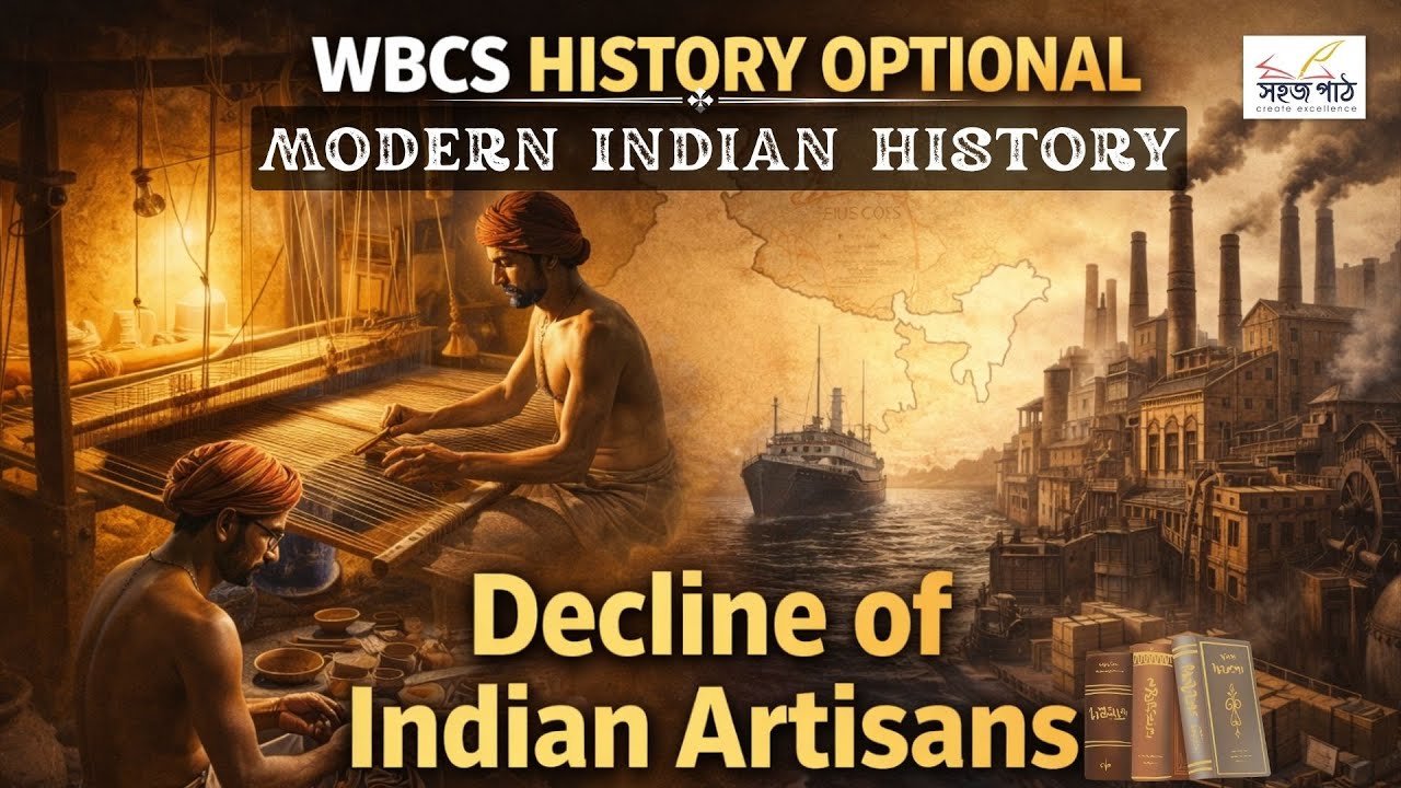 Decline of traditional Indian artisan I WBCS HISTORY OPTIONAL I WBCS 2024 