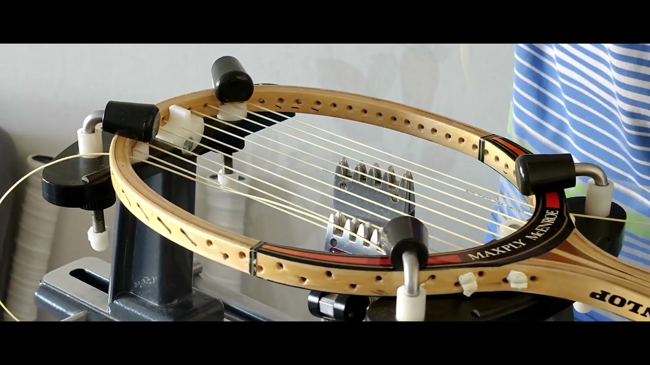 Dunlop MaxPly McEnroe Being Strung - FULL PROCESS