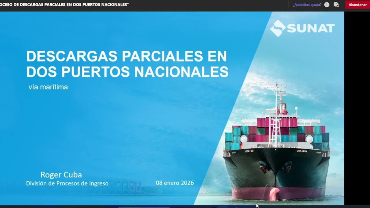 Proceso de descargas Parciales en Dos Puertos Nacionales 08 01 2026