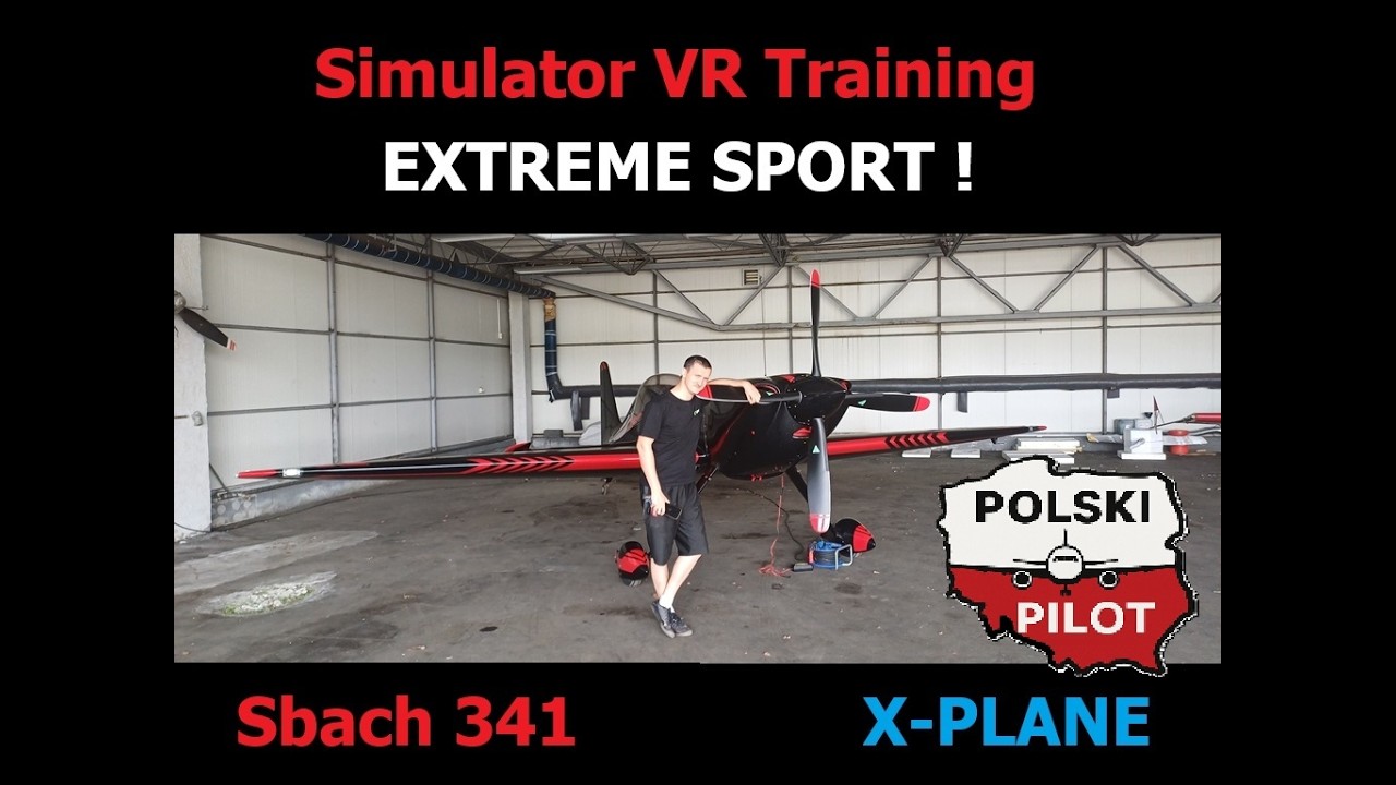 Polski Pilot Ćwiczy Akrobację do Realnego Latania gogle VR X-PLANE 12 EDGE 540 Red Bull LIVE