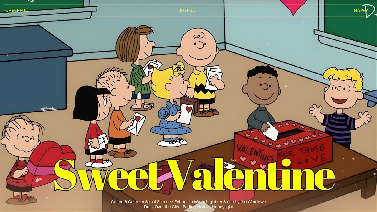 [𝗽𝗹𝗮𝘆𝗹𝗶𝘀𝘁] Peanuts’s Valentine Coffee Jazz ☕ Soft Love Songs | Chill & Relax |
