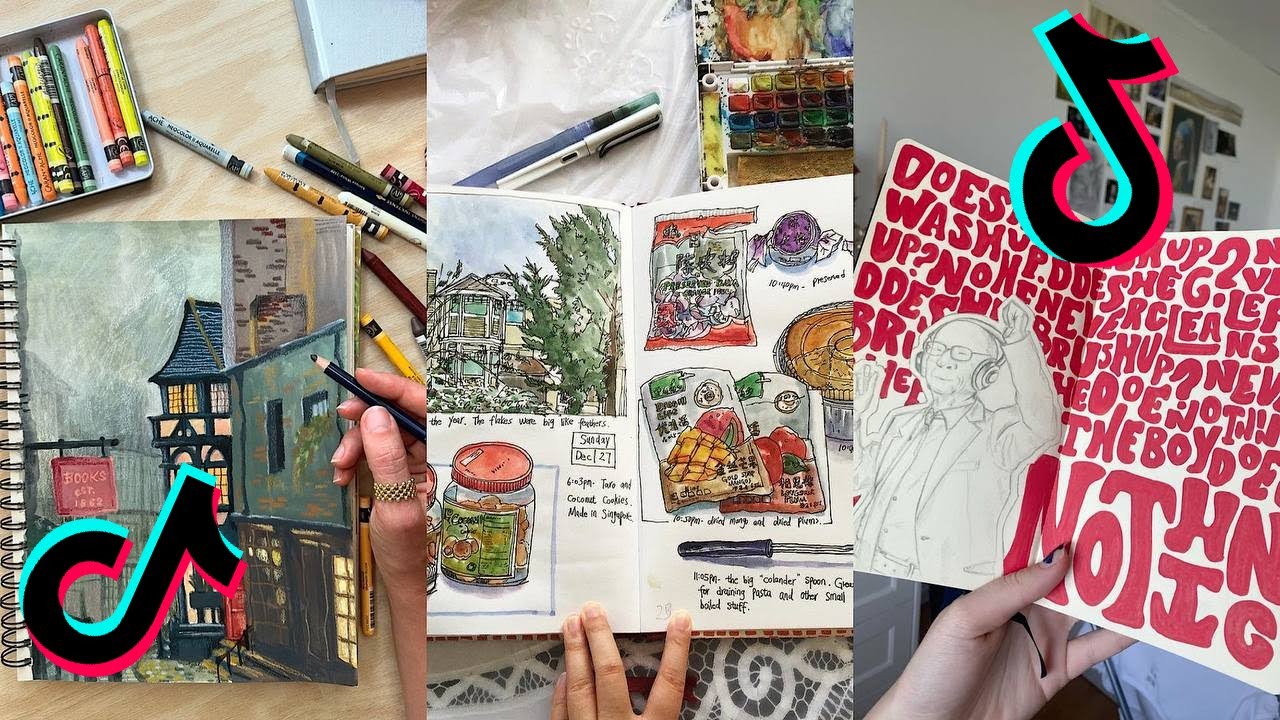 ART SKETCHBOOK 📖 TIKTOK compilation [NO OUTROS] | Read desc #64