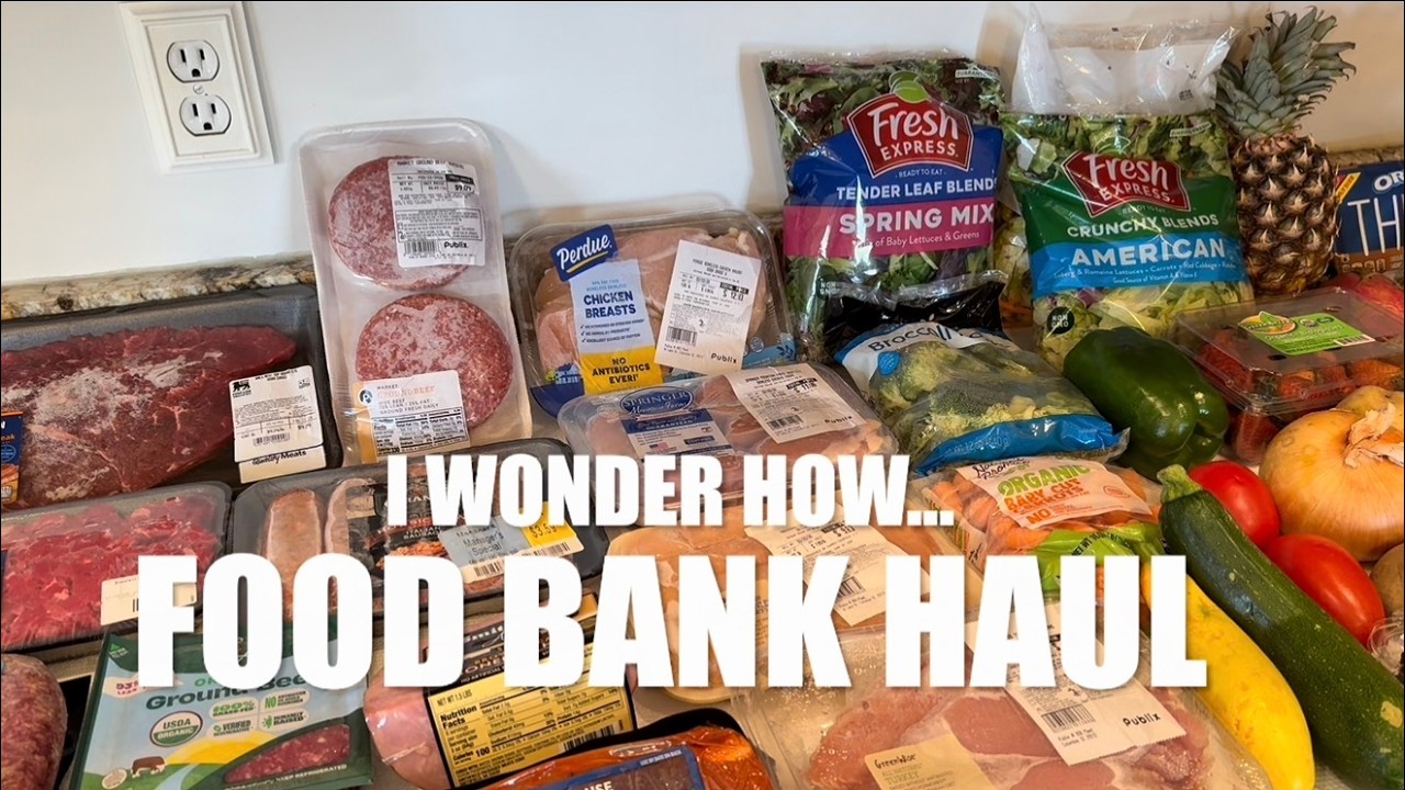 Food Bank Haul #204 - I WONDER HOW… #foodbankhaul  #foodpantryhaul #dumpsterdiving #donations #food