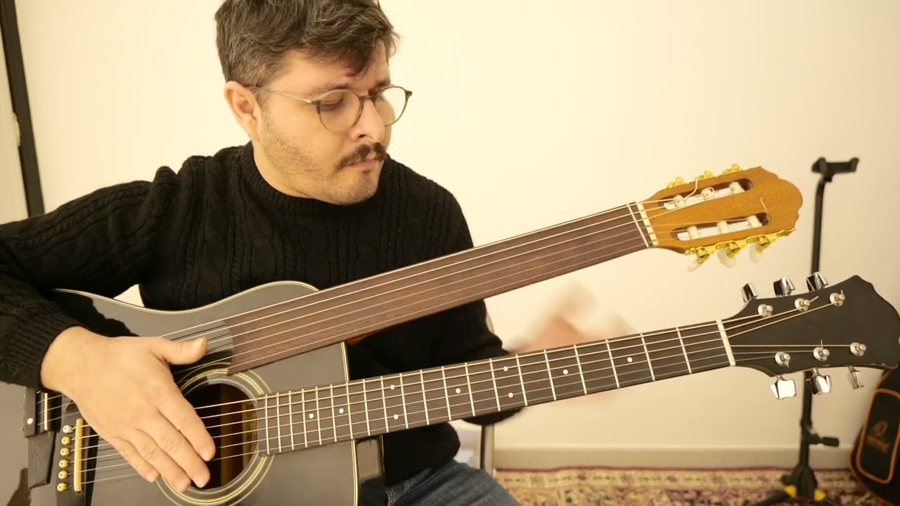 Kara Gider - Cenk Erdogan Fretless Guitar Double neck