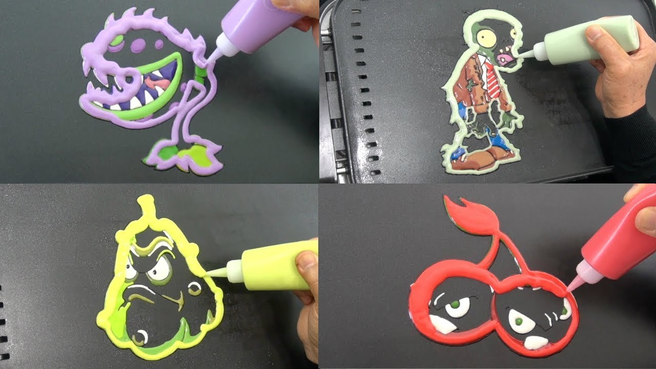 Plants vs Zombies Pancake Art - Chomper, Cherry Bomb, Zombie, Squash | Creative Ideas
