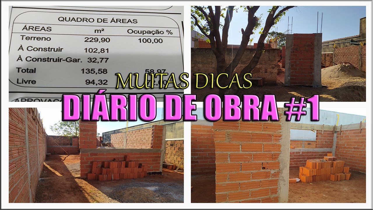 DIÁRIO DE OBRA 1° episódio 2ª CASA: TOUR disposição dos cômodos, PLANTA E MEDIDAS DA CASA e mais...