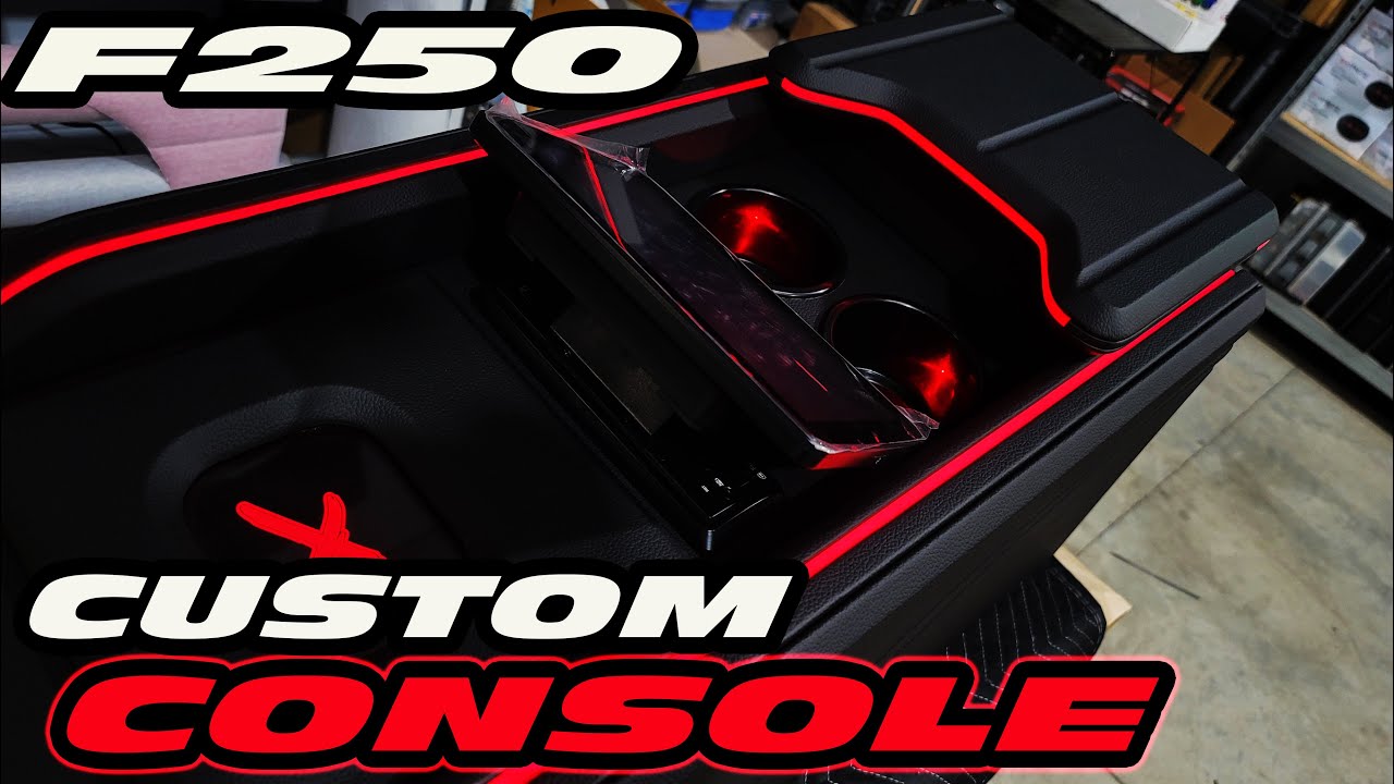 FORD F250 / F150 CUSTOM CONSOLE WITH LED LIGHTING BUILD - PART 2