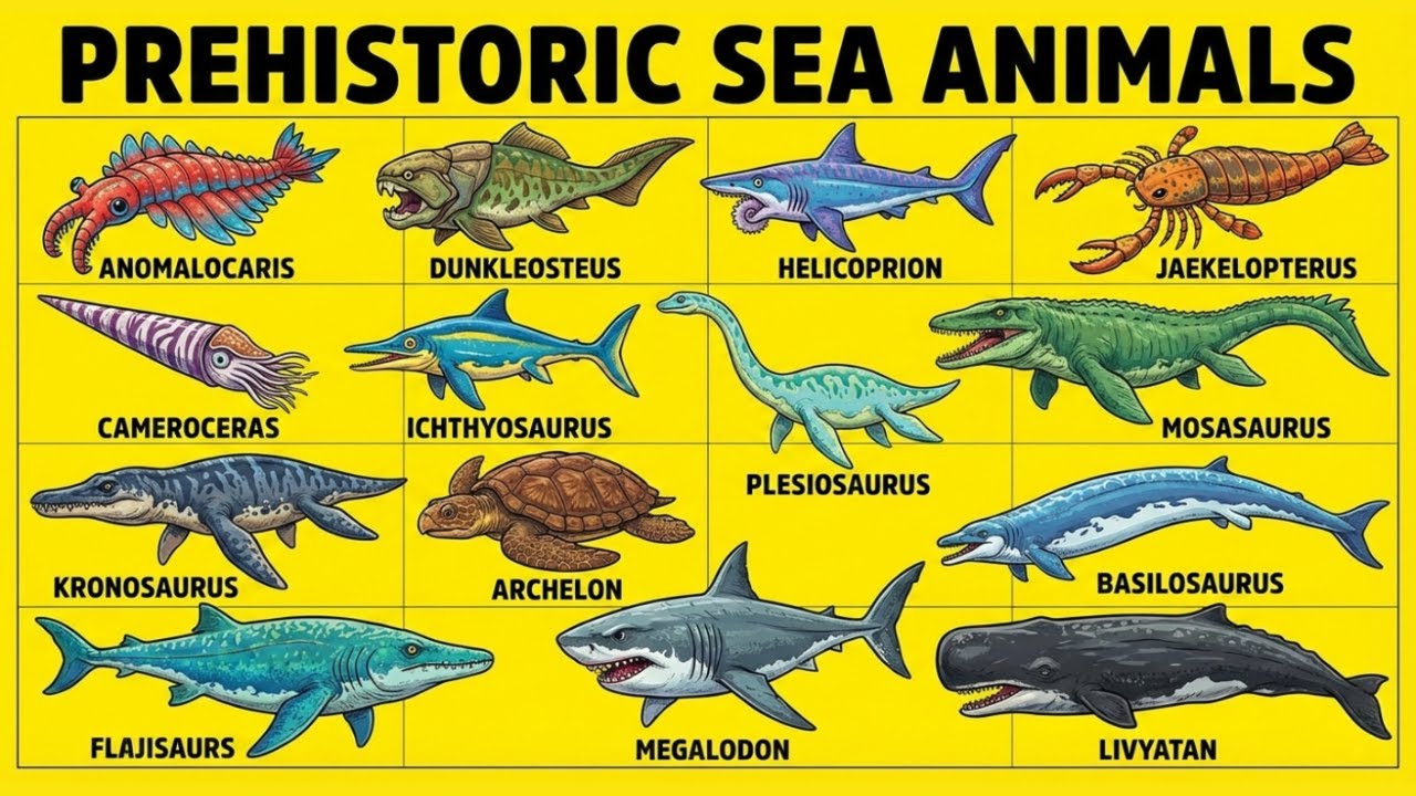 15 Prehistoric Sea Animals More Terrifying Than Megalodon | Ocean Monsters