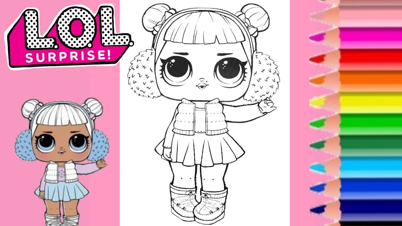 LOL Surprise Dolls Snow angel Coloring Pages | تلوين لول سبرايز