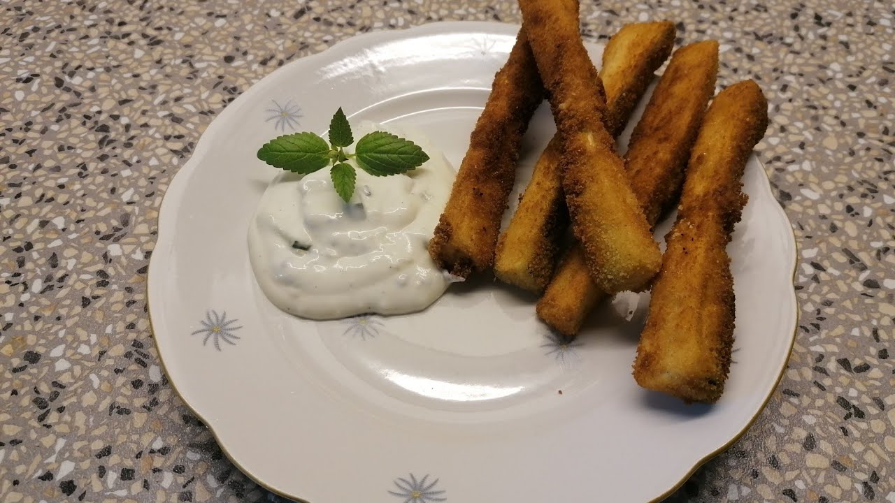 Frittierte Zucchinisticks mit Zaziki