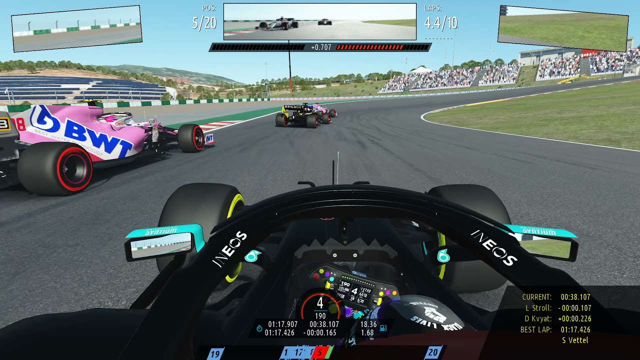 rFactor2 : F1 2020 Lewis Hamilton . Mercedes AMG . Portugal GP
