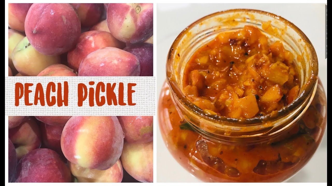 Peach Pickle | Indian style Pickle recipe | Kerala style Pickle recipe | Pickled Peaches
