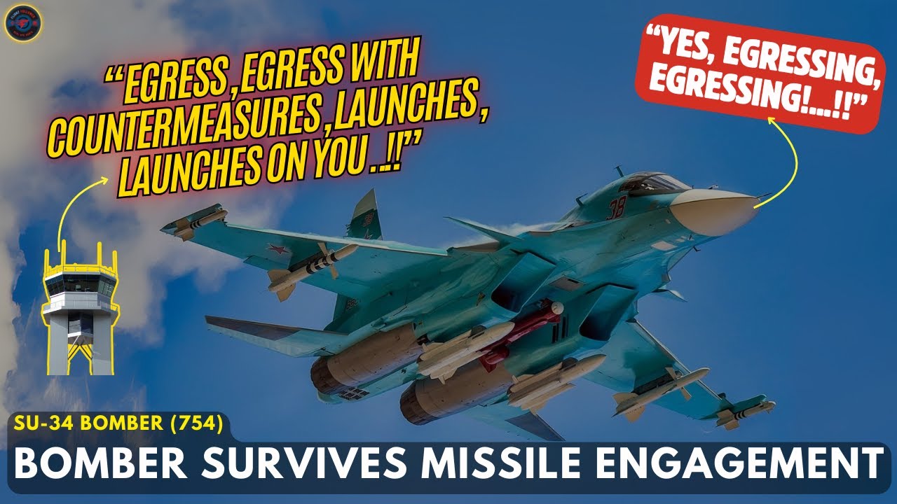 (Intense Audio) Su-34 Bomber Maneuvers to Survive Patriot Missile Launches!