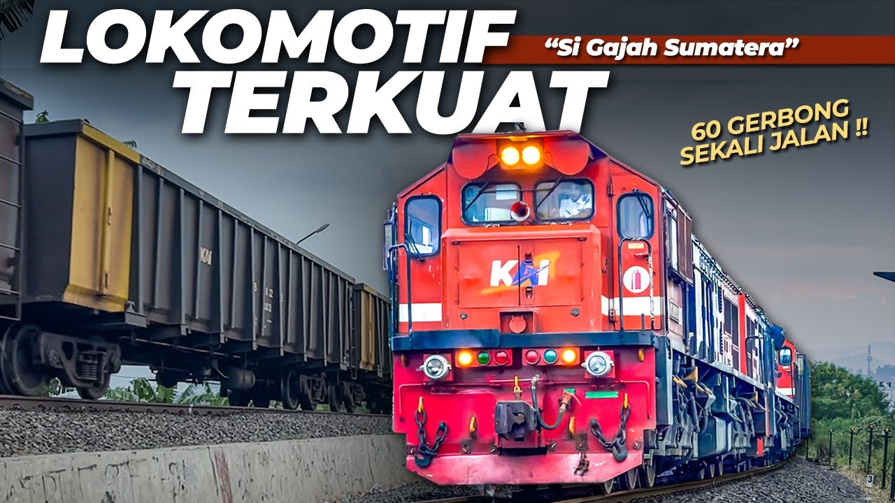 LOKOMOTIF TERKUAT DI INDONESIA ‼️ 60 GERBONG SEKALI JALAN ! Lokomotif CC205 dan CC202 KA Babaranjang