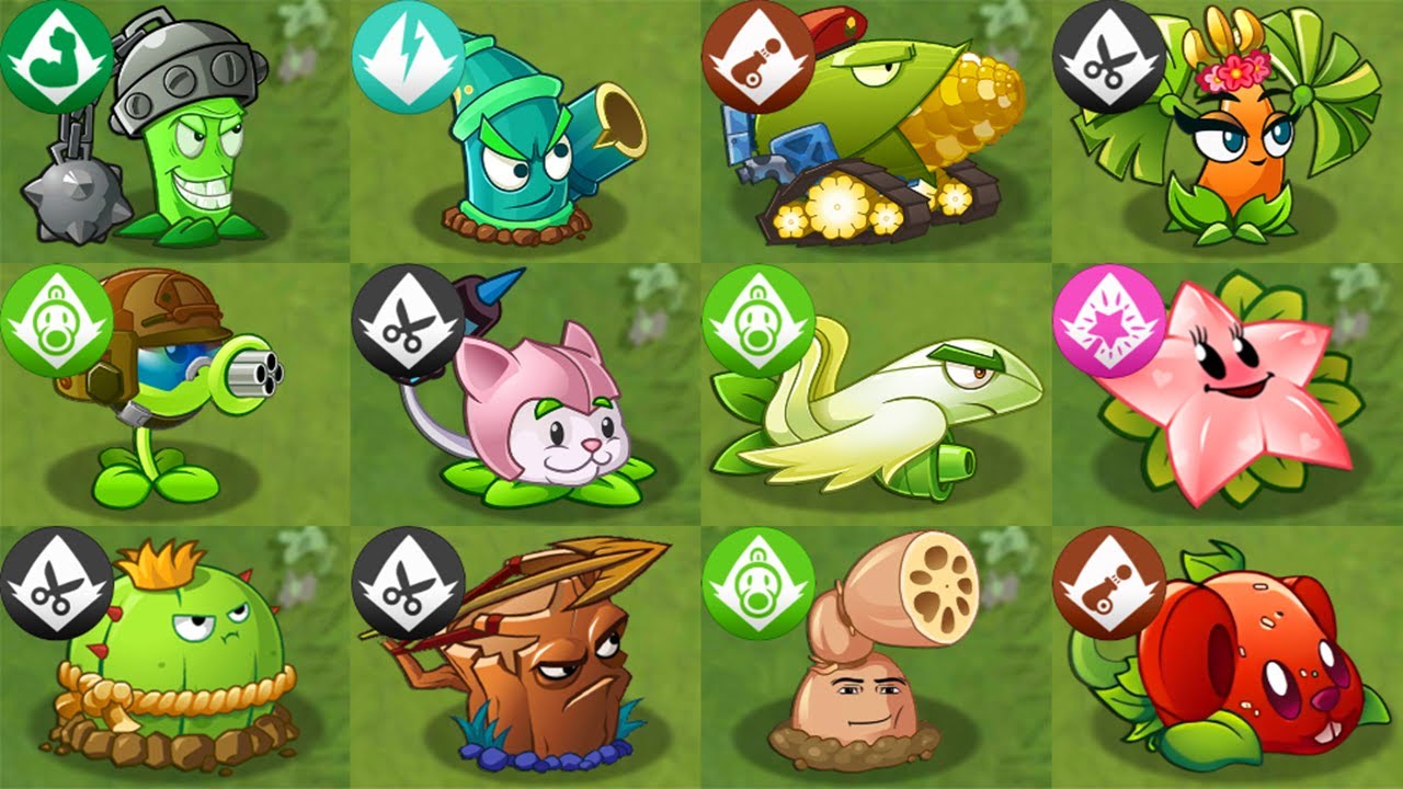 EVERY RANDOM GREEN PREMIUM PLANTS POWER-UP! vs PVZ 2 ALL FINAL BOSSES - PvZ 2 Mod Final Boss