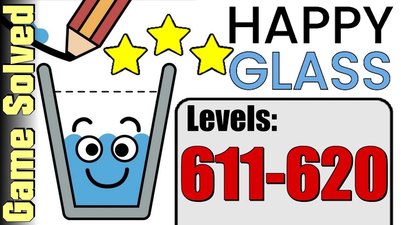 Happy Glass | All Levels 611-620 (Solution 3 Stars ★★★)
