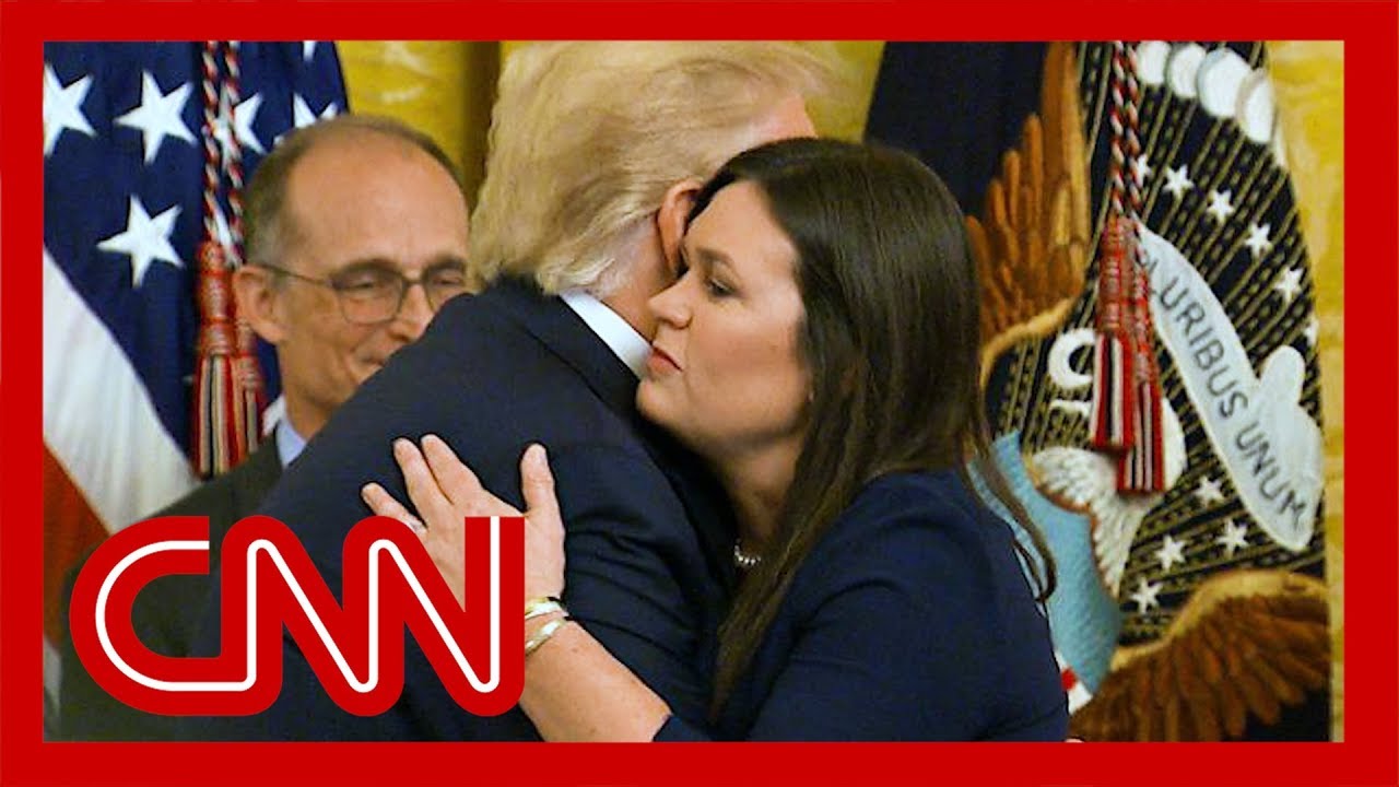 Watch Trump say goodbye to Sarah Sanders