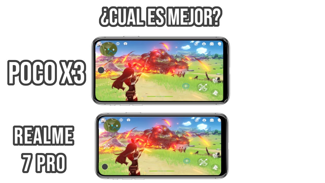 💥 QUÉ PALIZA 🤯 Genshin IMPACT |Poco X3 VS Realme 7 Pro (INCREÍBLE) 👊