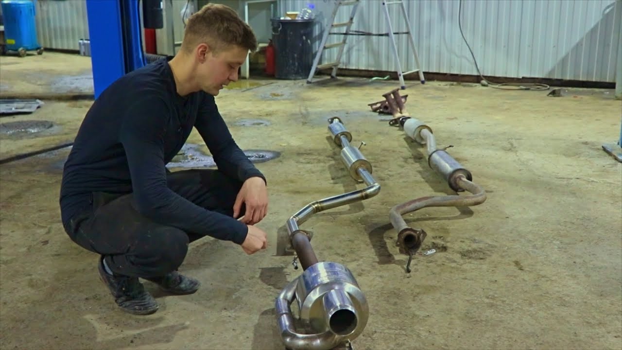 Выхлоп на Хонда сивик из нержавейки