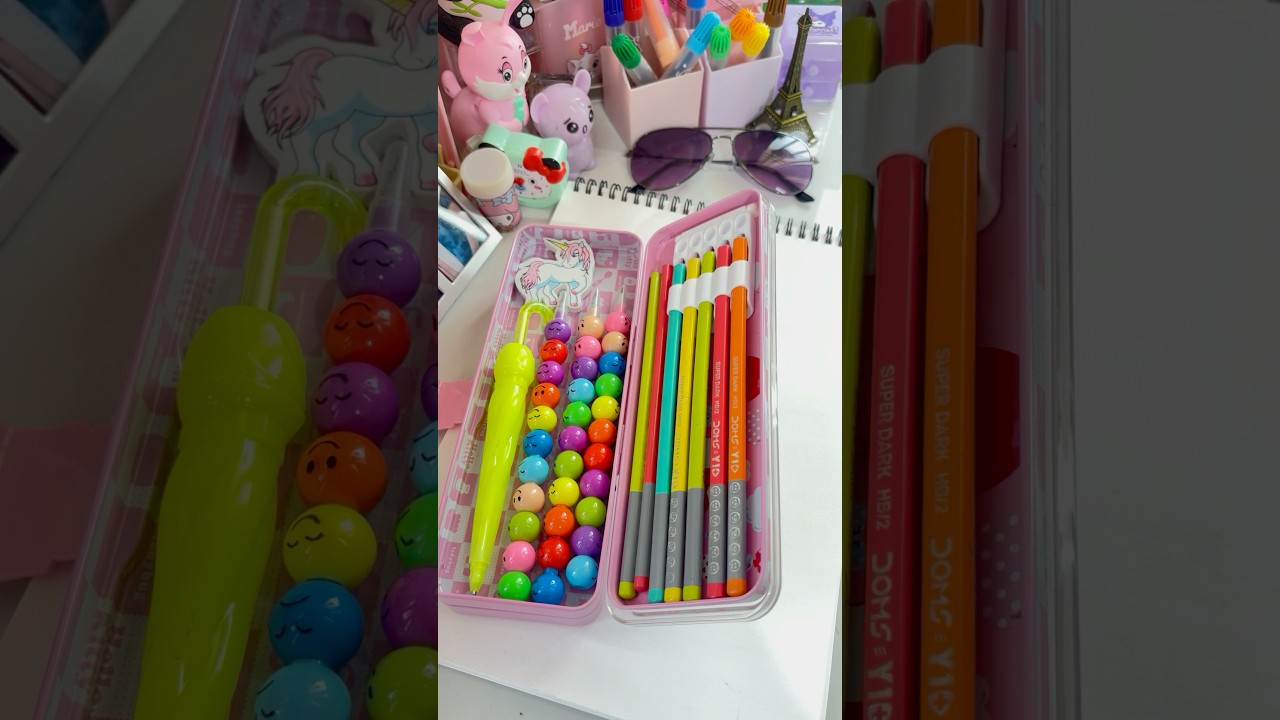 Create stationery collection, pen, pencil, eraser #schoolsupplies #cute #stationery