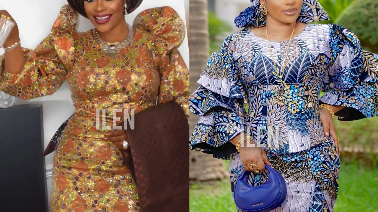 Nigerian Fashion: Pagne Dress Styles |Ankara Bubu Gown Styles |Nigerian Lace Blouse & Wrapper Styles