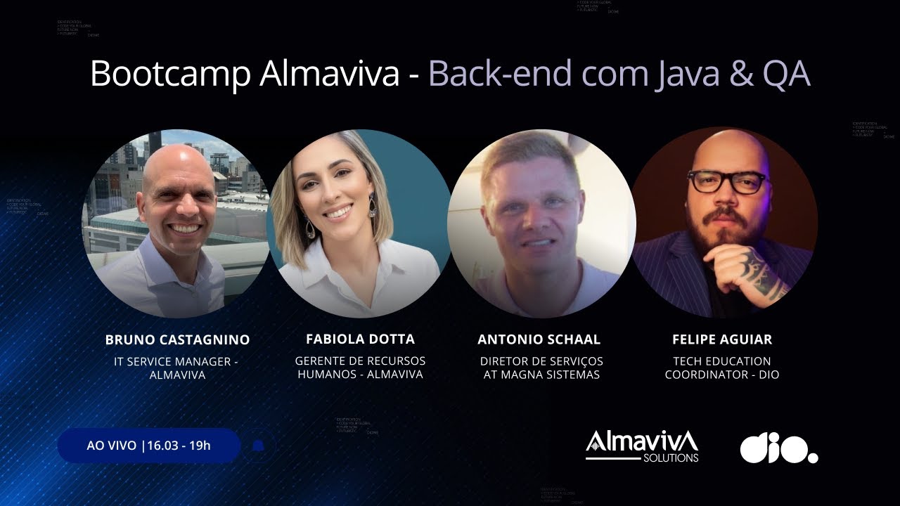 Live de Lançamento - Almaviva - Back-end com Java & QA