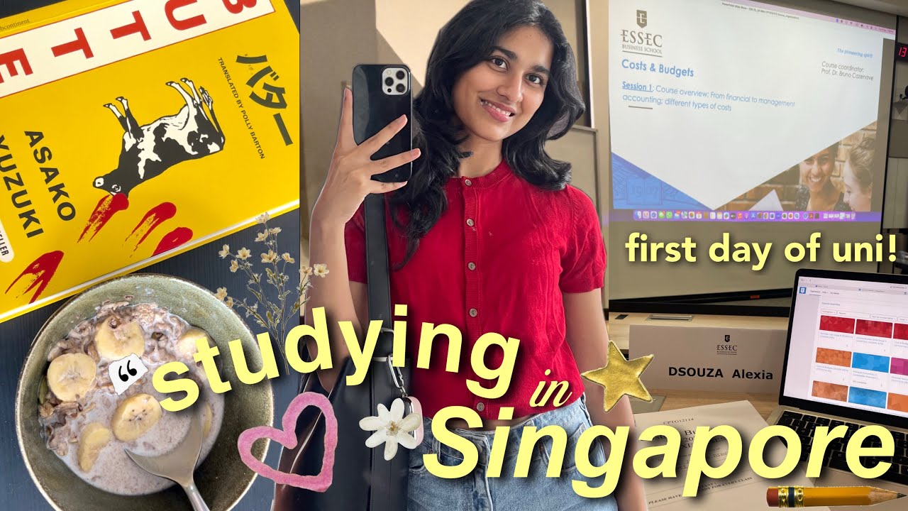 first day of university in singapore as an Indian student / morning routine, grwm, classes