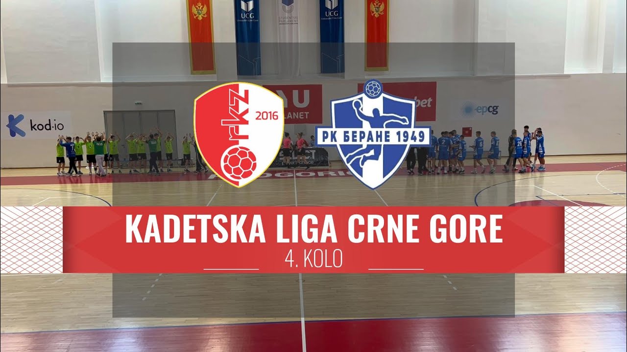 [4. kolo] RK Zabjelo – RK Berane 1949 25:32 (8:17) - Kadetska liga Crne Gore 2024/25