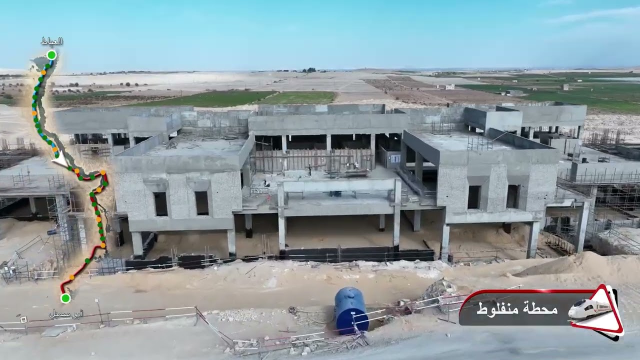 تصوير جوي لمشروع الخط الثاني من شبكة القطار الكهربائي السريع(أكتوبر/أسوان/أبو سمبل )