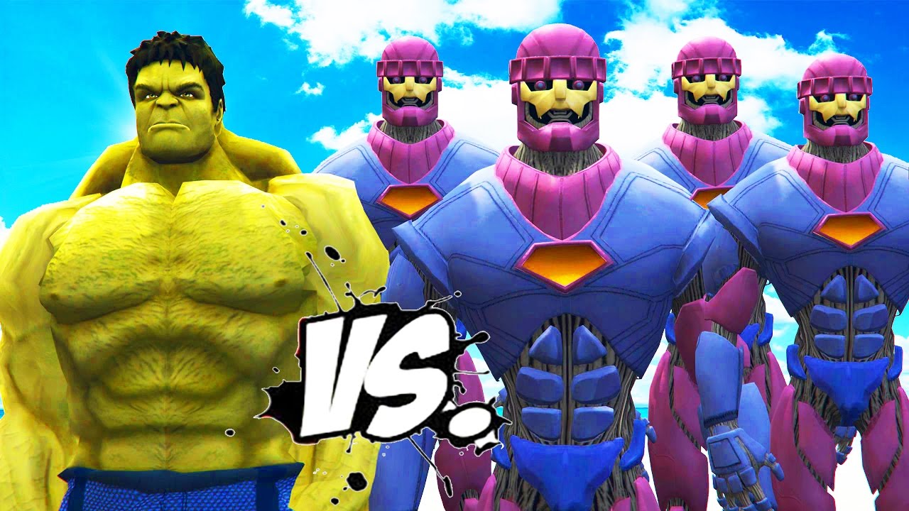 THE HULK VS SENTINEL ARMY - EPIC BATTLE