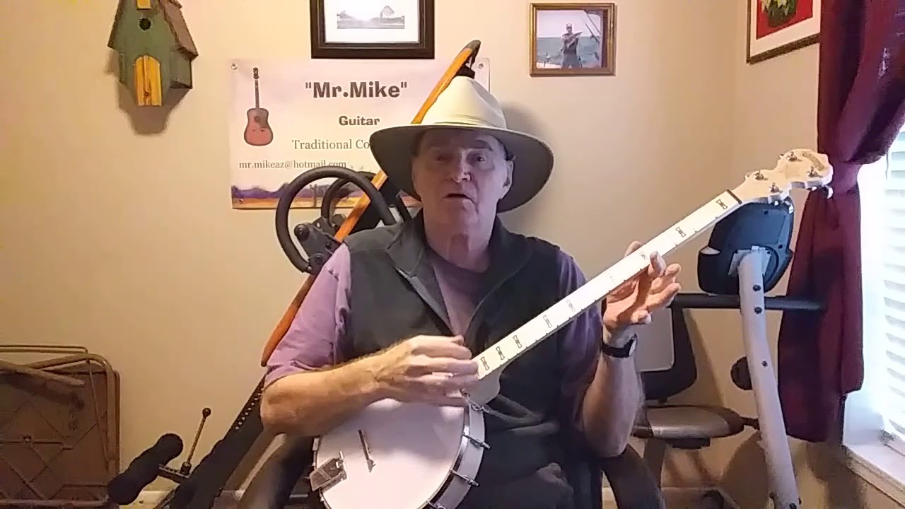 Mr. Mike 2 finger banjo ( lesson #1 update ) very easy on my DEERING GOOD TIME PLECTRUM 4 string