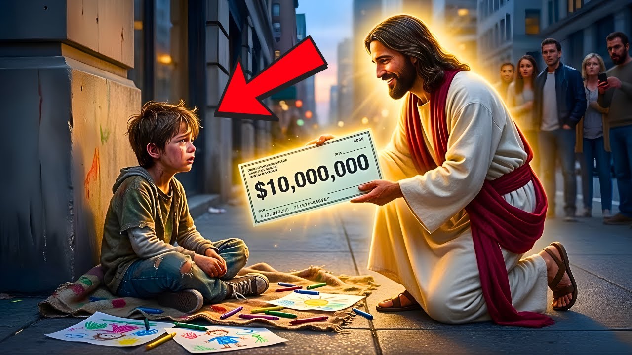 NADIE COMPRÓ LOS DIBUJOS DEL NIÑO HUÉRFANO... ¡HASTA QUE UN EXTRAÑO PAGÓ 10 MILLONES Y ERA JESÚS!