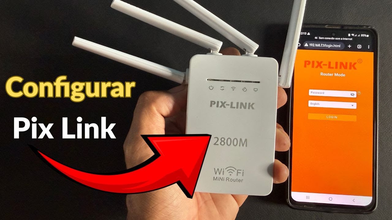 Como Configurar Repetidor WiFi Pix Link 2800M pelo Celular: (Pix Link)