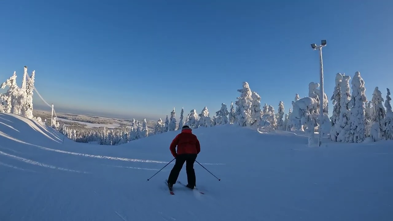 Gentle skiing in Ruka 2024